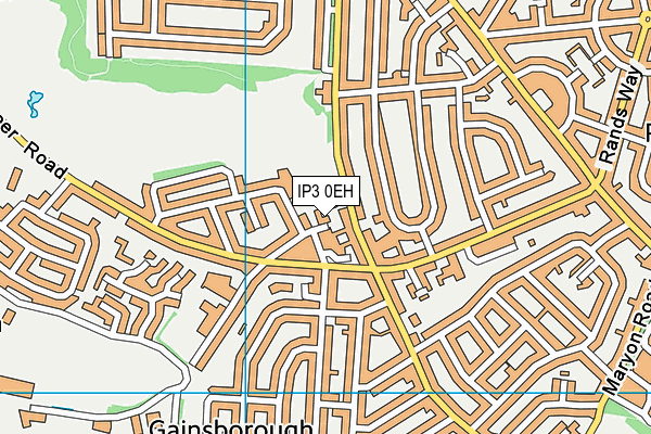 IP3 0EH map - OS VectorMap District (Ordnance Survey)