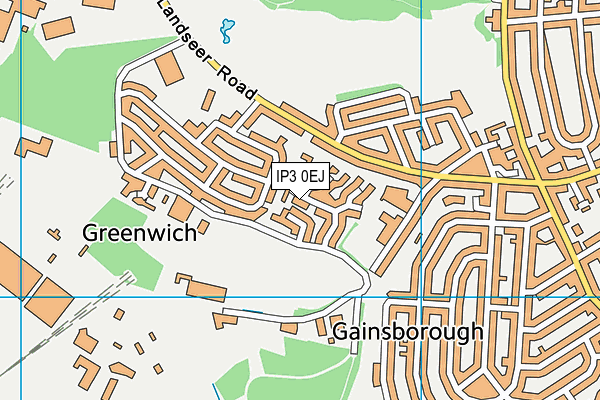 IP3 0EJ map - OS VectorMap District (Ordnance Survey)