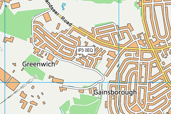 IP3 0EQ map - OS VectorMap District (Ordnance Survey)