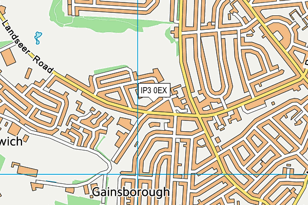 IP3 0EX map - OS VectorMap District (Ordnance Survey)