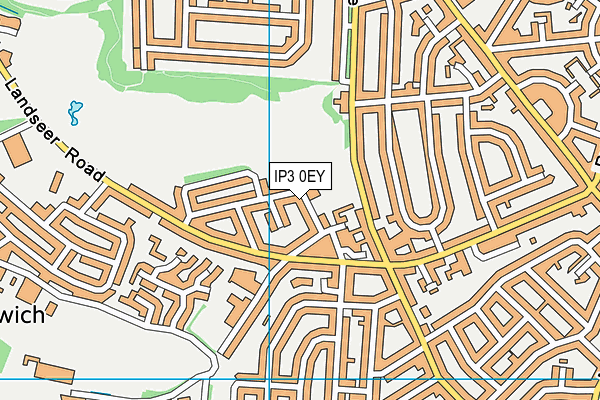 IP3 0EY map - OS VectorMap District (Ordnance Survey)