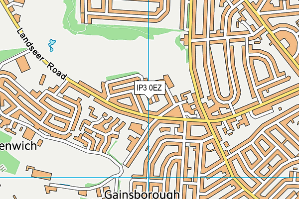 IP3 0EZ map - OS VectorMap District (Ordnance Survey)