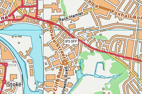 IP3 0FF map - OS VectorMap District (Ordnance Survey)