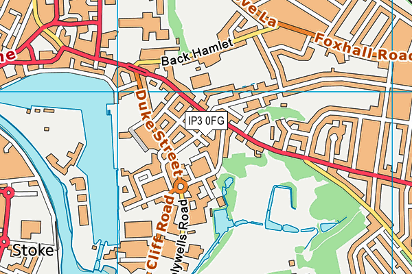 IP3 0FG map - OS VectorMap District (Ordnance Survey)