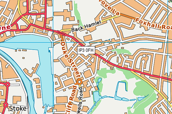 IP3 0FH map - OS VectorMap District (Ordnance Survey)