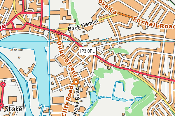 IP3 0FL map - OS VectorMap District (Ordnance Survey)