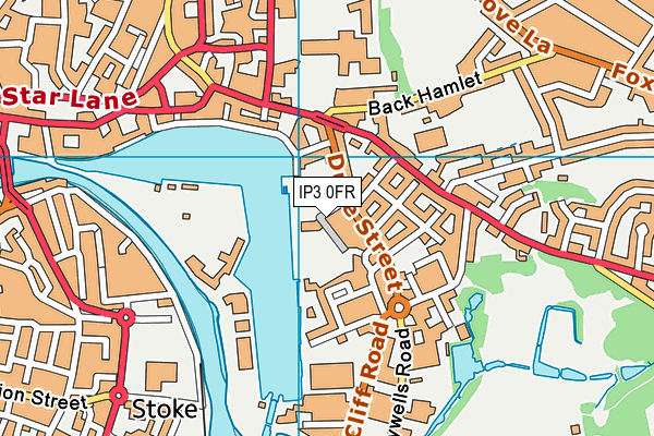 IP3 0FR map - OS VectorMap District (Ordnance Survey)