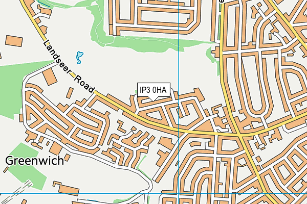 IP3 0HA map - OS VectorMap District (Ordnance Survey)
