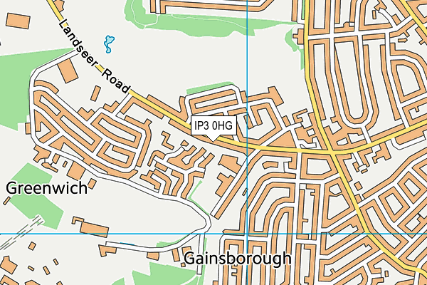 IP3 0HG map - OS VectorMap District (Ordnance Survey)