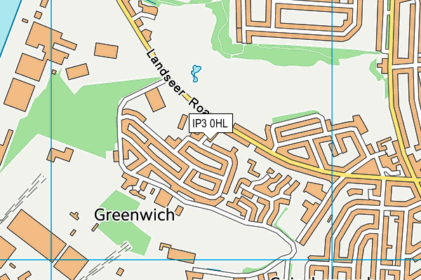 IP3 0HL map - OS VectorMap District (Ordnance Survey)