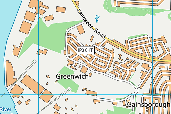 IP3 0HT map - OS VectorMap District (Ordnance Survey)