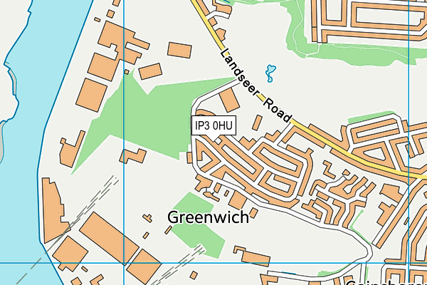 IP3 0HU map - OS VectorMap District (Ordnance Survey)