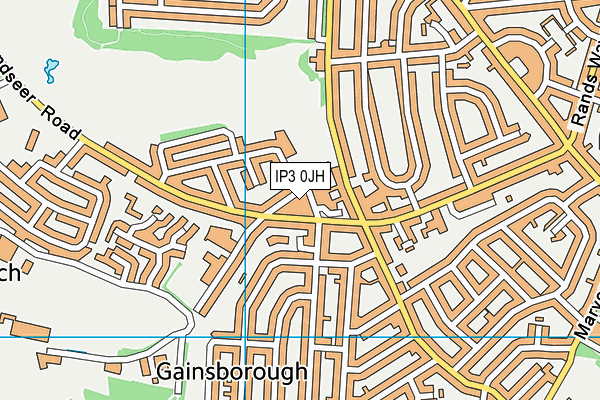 IP3 0JH map - OS VectorMap District (Ordnance Survey)