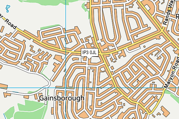 IP3 0JL map - OS VectorMap District (Ordnance Survey)