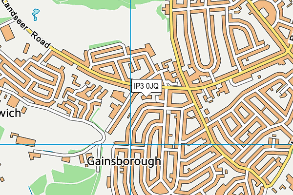 IP3 0JQ map - OS VectorMap District (Ordnance Survey)