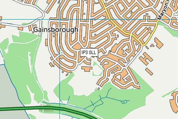 IP3 0LL map - OS VectorMap District (Ordnance Survey)