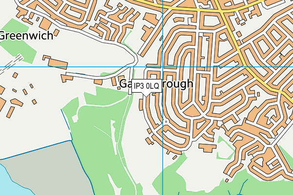 IP3 0LQ map - OS VectorMap District (Ordnance Survey)