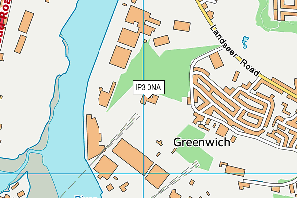 IP3 0NA map - OS VectorMap District (Ordnance Survey)