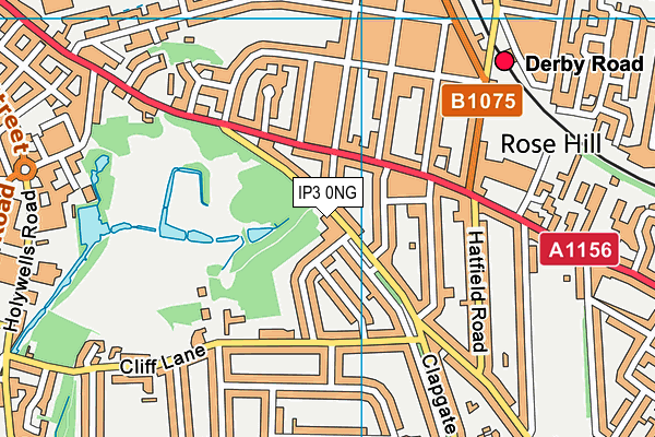 IP3 0NG map - OS VectorMap District (Ordnance Survey)