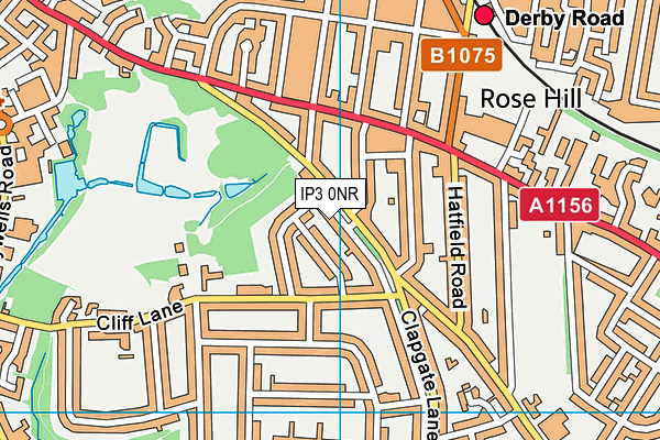 IP3 0NR map - OS VectorMap District (Ordnance Survey)