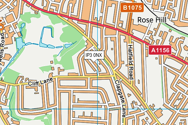 IP3 0NX map - OS VectorMap District (Ordnance Survey)
