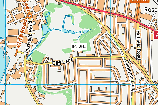 IP3 0PE map - OS VectorMap District (Ordnance Survey)