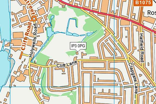 IP3 0PG map - OS VectorMap District (Ordnance Survey)