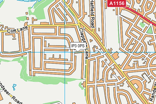 IP3 0PS map - OS VectorMap District (Ordnance Survey)