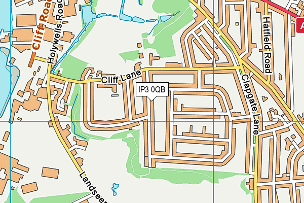 IP3 0QB map - OS VectorMap District (Ordnance Survey)