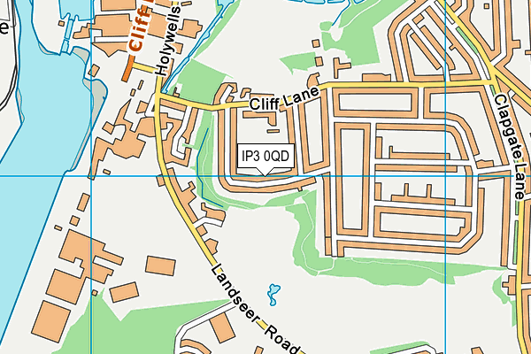 IP3 0QD map - OS VectorMap District (Ordnance Survey)