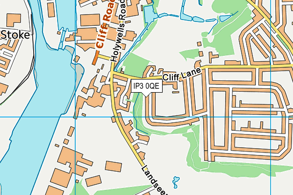 IP3 0QE map - OS VectorMap District (Ordnance Survey)