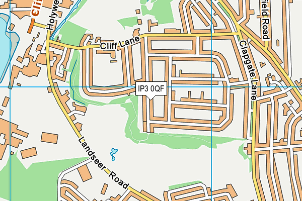 IP3 0QF map - OS VectorMap District (Ordnance Survey)