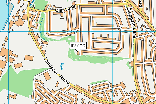 IP3 0QG map - OS VectorMap District (Ordnance Survey)