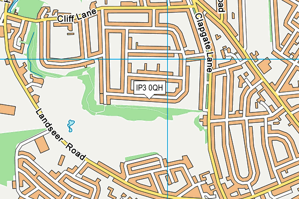 IP3 0QH map - OS VectorMap District (Ordnance Survey)