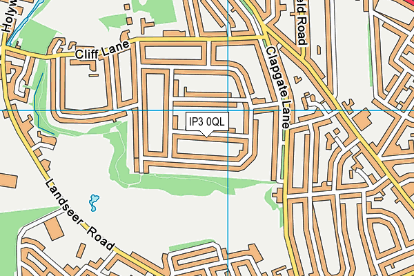 IP3 0QL map - OS VectorMap District (Ordnance Survey)