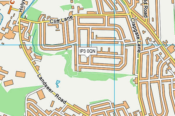 IP3 0QN map - OS VectorMap District (Ordnance Survey)