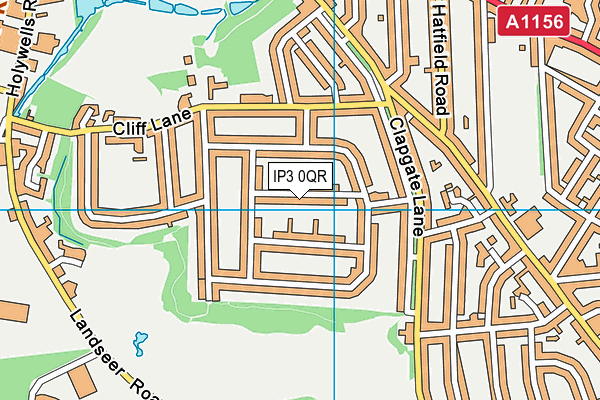 IP3 0QR map - OS VectorMap District (Ordnance Survey)