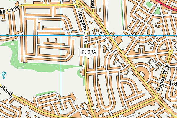 IP3 0RA map - OS VectorMap District (Ordnance Survey)