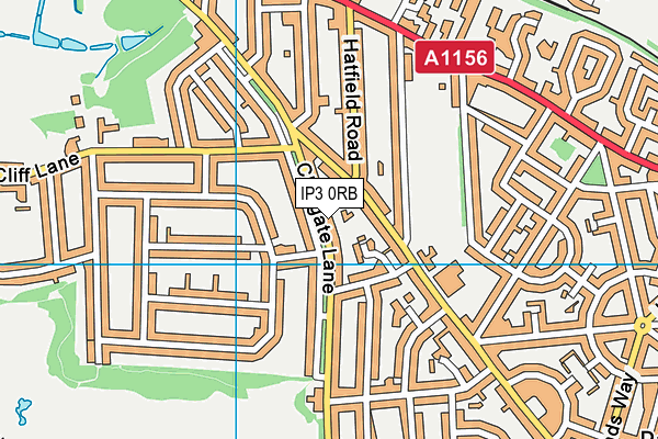 IP3 0RB map - OS VectorMap District (Ordnance Survey)