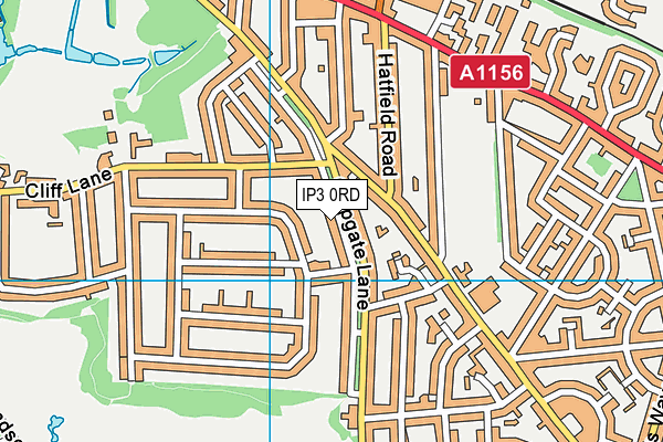 IP3 0RD map - OS VectorMap District (Ordnance Survey)