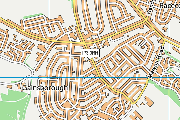 IP3 0RH map - OS VectorMap District (Ordnance Survey)