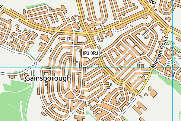 IP3 0RJ map - OS VectorMap District (Ordnance Survey)