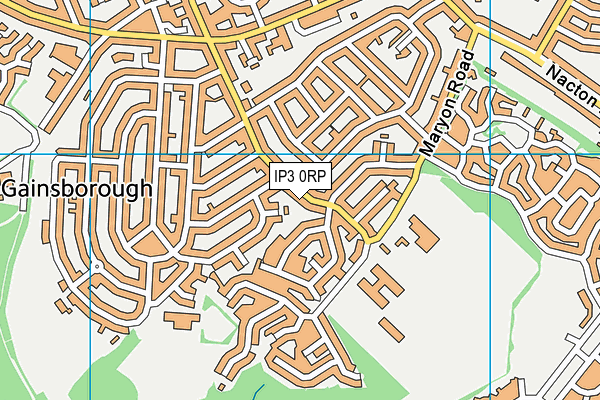 IP3 0RP map - OS VectorMap District (Ordnance Survey)