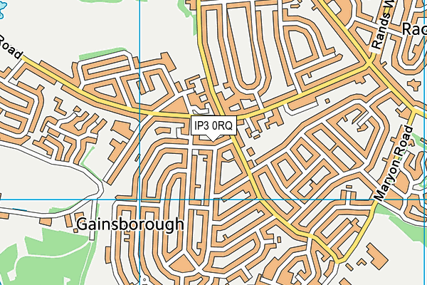 IP3 0RQ map - OS VectorMap District (Ordnance Survey)