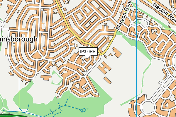 IP3 0RR map - OS VectorMap District (Ordnance Survey)