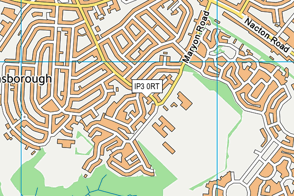 IP3 0RT map - OS VectorMap District (Ordnance Survey)