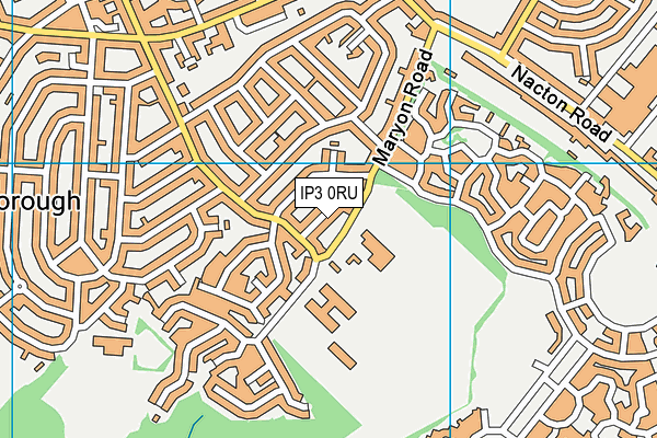 IP3 0RU map - OS VectorMap District (Ordnance Survey)