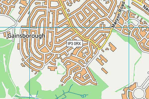 IP3 0RX map - OS VectorMap District (Ordnance Survey)