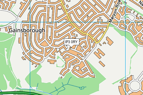 IP3 0RY map - OS VectorMap District (Ordnance Survey)