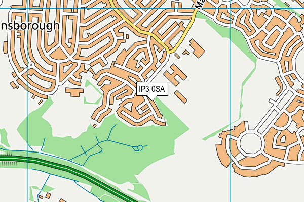 IP3 0SA map - OS VectorMap District (Ordnance Survey)